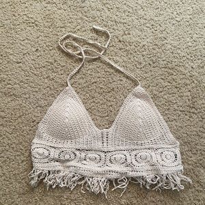 Woven crop top